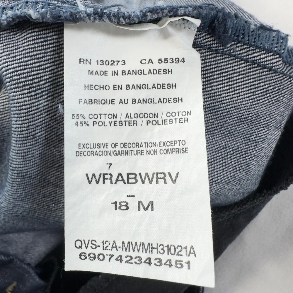 Wrangler Shorts Women's 18 M Dark Blue Denim Long Knee‎ Length Summer Vacation